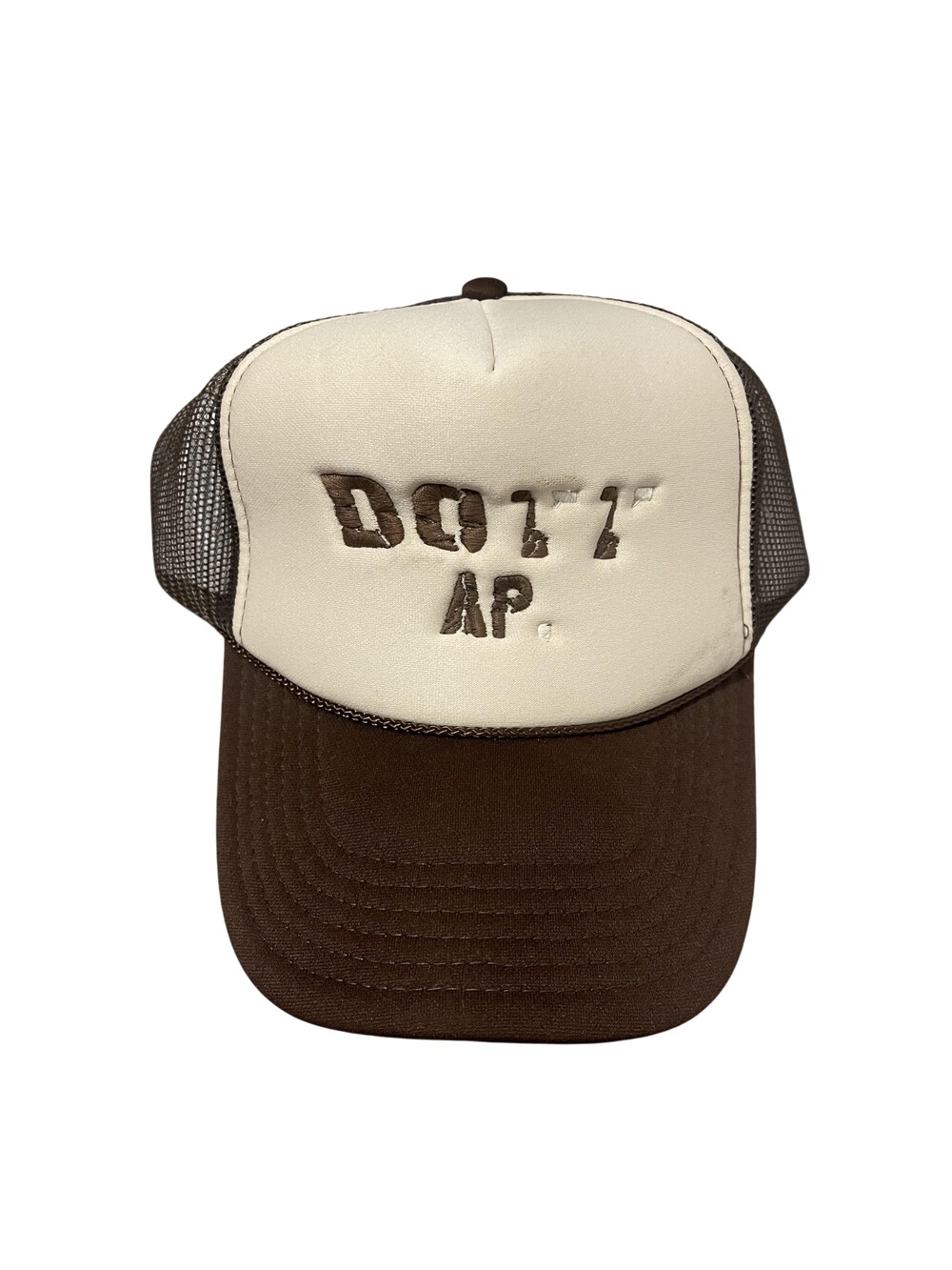 Otto Hat Cap Snap Back Mens One Size Brown Foam Mesh Trucker DOTT AP Graphic